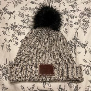 Black Speckled Love Your Melon Pom Beanie